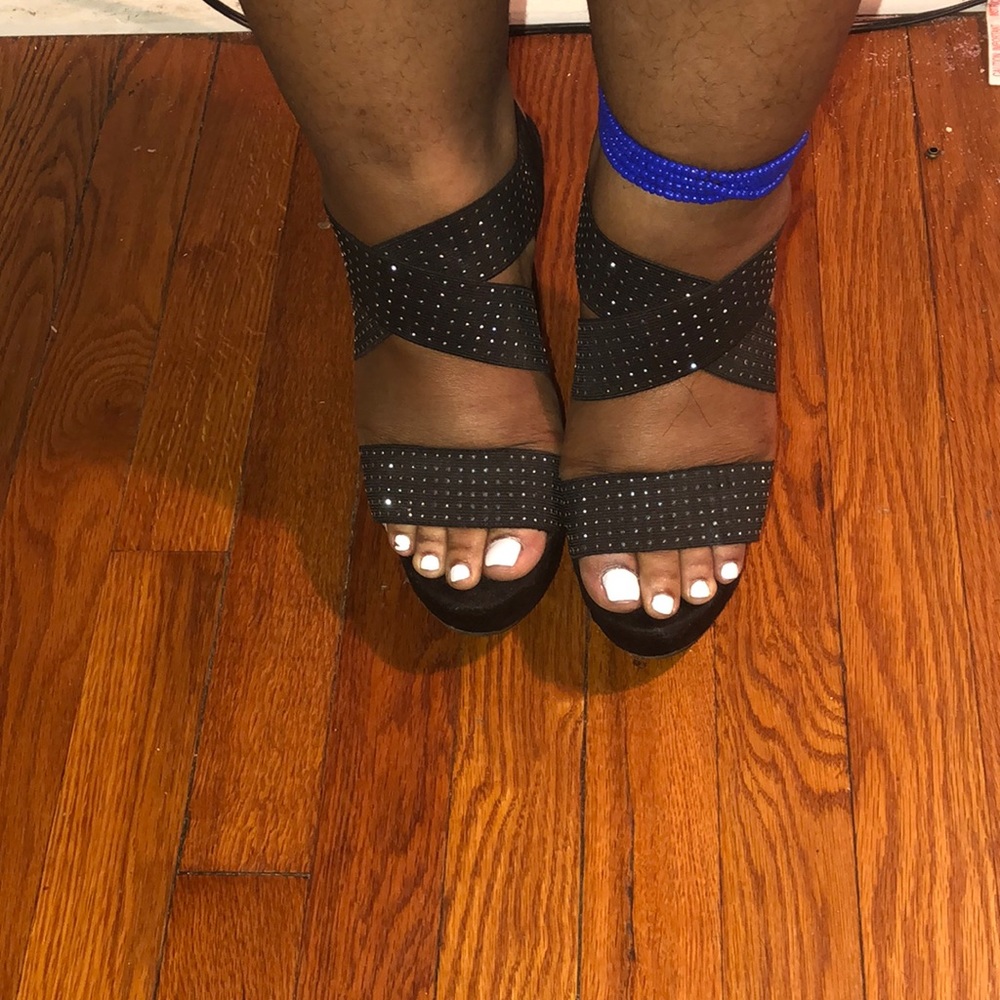 Black Sparkle Heels